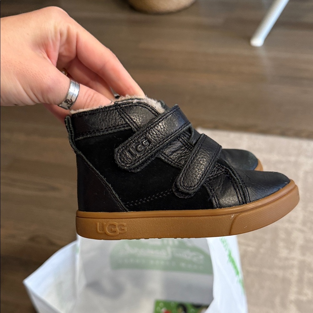 UGG Black and Tan Kids Boots
